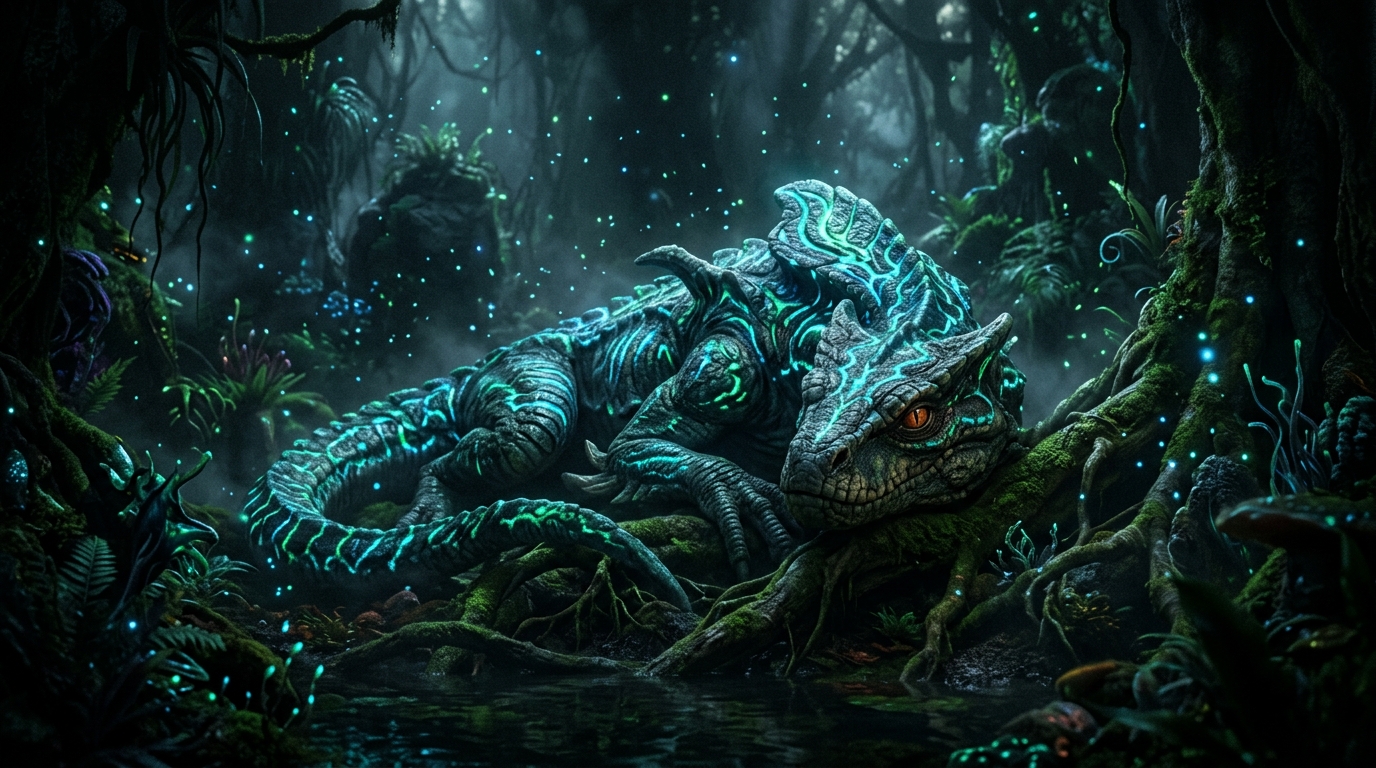 Extraordinary Bioluminescent Alien Creature
